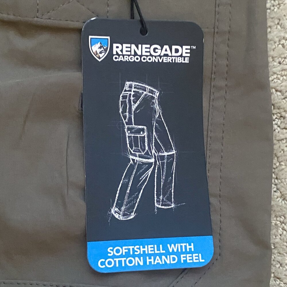 KUHL Renegade Convertible Cargo 30x34 Full Fit Softshell Quick Dry Khaki NWT - Picture 3 of 16